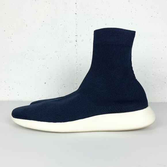Vince Womens Abbot Sock Sneaker Boots Navy Knit White Soles Pull On Size 10 - Picture 8 of 12